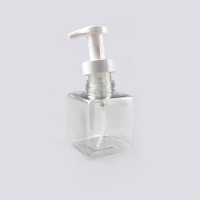 New design square cosmetic bottle for liquid shampoo packing with foamer soap pump dispenser