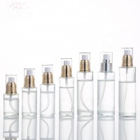 Manufacturer customization Wholesale frosted glass skincare lotion bottle spray bottle glass cosmetic packaging cream jar