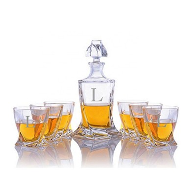 800ml Curvaceous Shape Lead-Free Crystal Decanter With Engraved Design