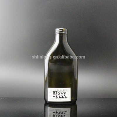 Shanghai Linlang wholesale 250ml amber square bottle Sparkling Wine bottles with plastic or aluminum cap