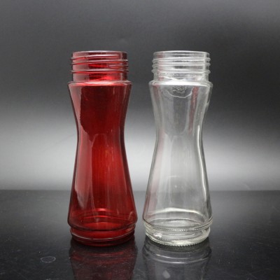 205ml clear red bird feeder glass drink bottle Wholesale