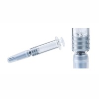 disposable empty glass luer lock syringe needle with cap 1ml